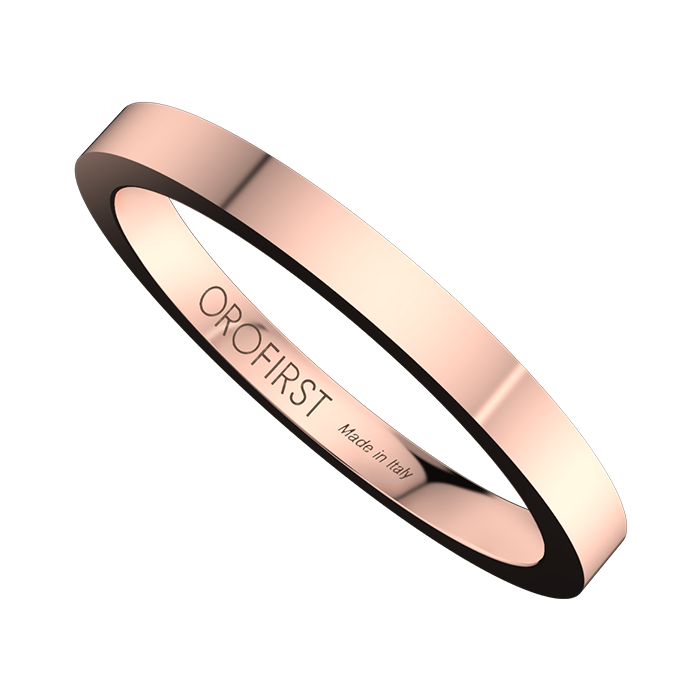 Fede Nuziale Rosa Square Small Orofirst